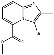 methyl 3-bromo-2-methylimidazo[1,2-a]pyridine-5-carboxylate Structural