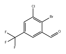 Benzaldehyde, 2-bromo-3-chloro-5-(trifluoromethyl)- Structural