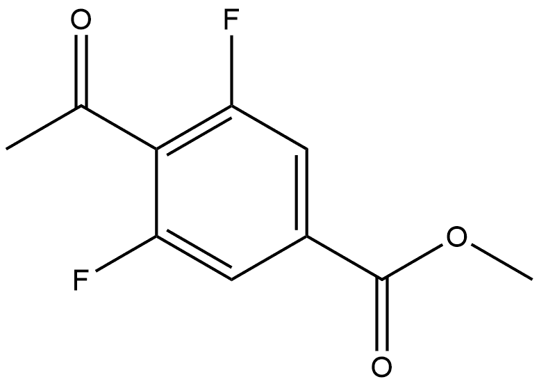 methyl 4-acetyl-3,5-difluorobenzoate Structural