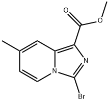 Imidazo[1,5-a]pyridine-1-carboxylic acid, 3-bromo-7-methyl-, methyl ester Structural