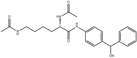 Hexanamide, 2,6-bis(acetylamino)-N-[4-(hydroxyphenylmethyl)phenyl]-, (2S)- Structural