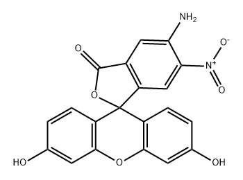 Spiro[isobenzofuran-1(3H),9'-[9H]xanthen]-3-one, 5-amino-3',6'-dihydroxy-6-nitro- Structural