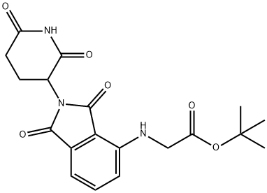 Glycine, N-[2-(2,6-dioxo-3-piperidinyl)-2,3-dihydro-1,3-dioxo-1H-isoindol-4-yl]-, 1,1-dimethylethyl ester Structural