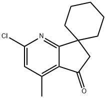 Spiro[cyclohexane-1,7'-[7H]cyclopenta[b]pyridin]-5'(6'H)-one, 2'-chloro-4'-methyl- Structural