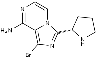Imidazo[1,5-a]pyrazin-8-amine, 1-bromo-3-(2S)-2-pyrrolidinyl- Structural