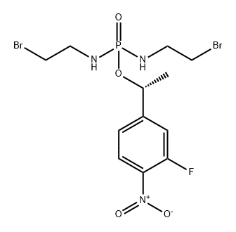 Phosphorodiamidic acid, N,N'-bis(2-bromoethyl)-, (1R)-1-(3-fluoro-4-nitrophenyl)ethyl ester Structural