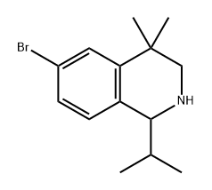 Isoquinoline, 6-bromo-1,2,3,4-tetrahydro-4,4-dimethyl-1-(1-methylethyl)- Structural