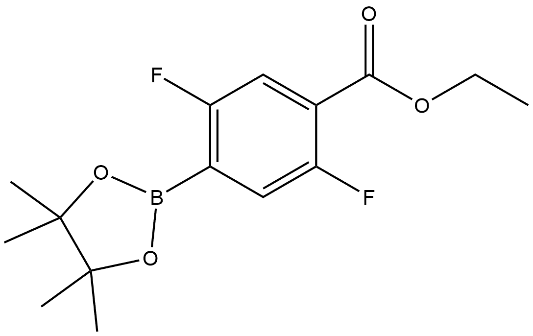 ethyl 2,5-difluoro-4-(4,4,5,5-tetramethyl-1,3,2-dioxaborolan-2-yl)benzoate Structural
