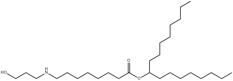 Octanoic acid, 8-[(3-hydroxypropyl)amino]-, 1-octylnonyl ester Structural