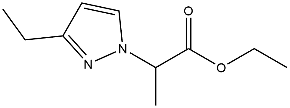 ethyl 2-(3-ethyl-1H-pyrazol-1-yl)propanoate Structural