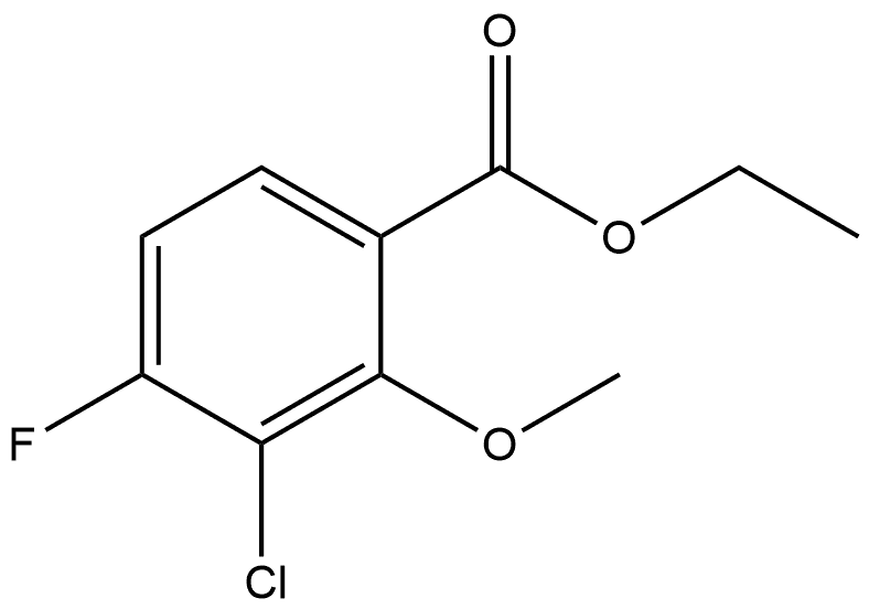 Ethyl 3-chloro-4-fluoro-2-methoxybenzoate Structural