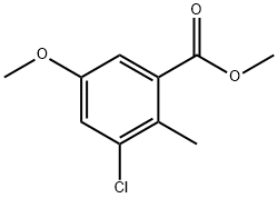 Benzoic acid, 3-chloro-5-methoxy-2-methyl-, methyl ester Structural
