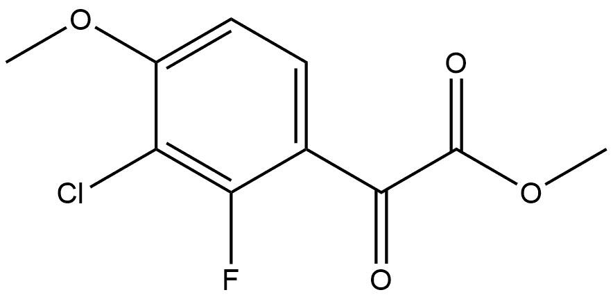 Methyl 3-chloro-2-fluoro-4-methoxy-α-oxobenzeneacetate Structural
