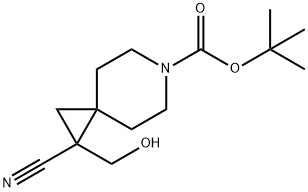 tert-butyl 1-cyano-1-(hydroxymethyl)-6-azaspiro[2.5]octane-6-carboxylate Structural