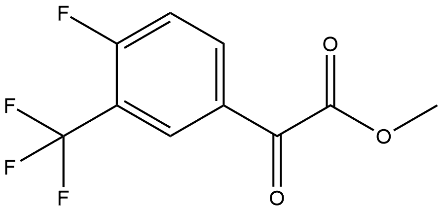 Benzeneacetic acid, 4-fluoro-α-oxo-3-(trifluoromethyl)-, methyl ester Structural