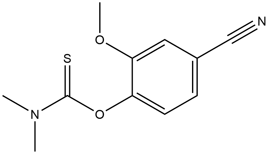 O-(4-Cyano-2-methoxyphenyl) N,N-dimethylcarbamothioate Structural