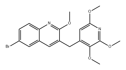 Quinoline, 6-bromo-2-methoxy-3-[(2,3,6-trimethoxy-4-pyridinyl)methyl]- Structural