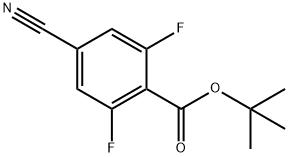 tert-Butyl 4-cyano-2,6-difluorobenzoate Structural