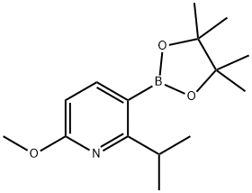 Pyridine, 6-methoxy-2-(1-methylethyl)-3-(4,4,5,5-tetramethyl-1,3,2-dioxaborolan-2-yl)- Structural