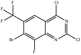 Quinazoline, 7-bromo-2,4-dichloro-8-fluoro-6-(trifluoromethyl)- Structural