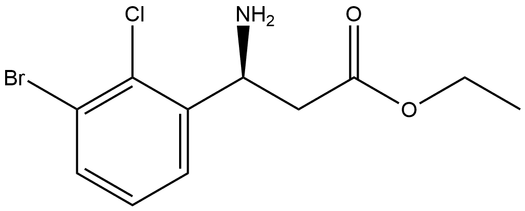 Benzenepropanoic acid, β-amino-3-bromo-2-chloro-, ethyl ester, (βS)- Structural