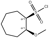 rac-(1R,2S)-2-methoxycycloheptane-1-sulfonyl chloride, cis Structural