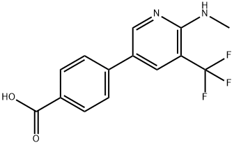 Benzoic acid, 4-[6-(methylamino)-5-(trifluoromethyl)-3-pyridinyl]- Structural
