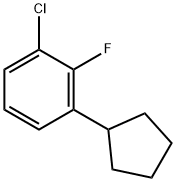 Benzene, 1-chloro-3-cyclopentyl-2-fluoro- Structural
