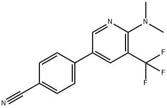 Benzonitrile, 4-[6-(dimethylamino)-5-(trifluoromethyl)-3-pyridinyl]- Structural