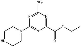 ethyl 4-amino-6-(piperazin-1-yl)-1,3,5-triazine-2-carboxylate Structural