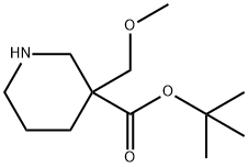tert-butyl 3-(methoxymethyl)piperidine-3-carboxylate Structural