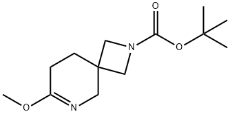 tert-butyl 7-methoxy-2,6-diazaspiro[3.5]non-6-ene-2-carboxylate Structural