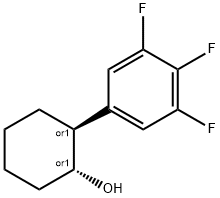 rac-(1R,2S)-2-(3,4,5-trifluorophenyl)cyclohexan-1-ol, trans Structural