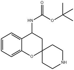 tert-butyl N-{3,4-dihydrospiro[1-benzopyran-2,4''-piperidine]-4-yl}carbamate Structural