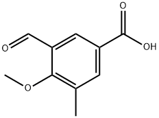 Benzoic acid, 3-formyl-4-methoxy-5-methyl- Structural