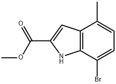methyl 7-bromo-4-methyl-1H-indole-2-carboxylate Structural