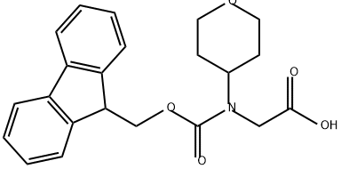 Glycine, N-[(9H-fluoren-9-ylmethoxy)carbonyl]-N-(tetrahydro-2H-pyran-4-yl)- Structural