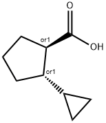 rac-(1R,2S)-2-cyclopropylcyclopentane-1-carboxylic acid, trans Structural
