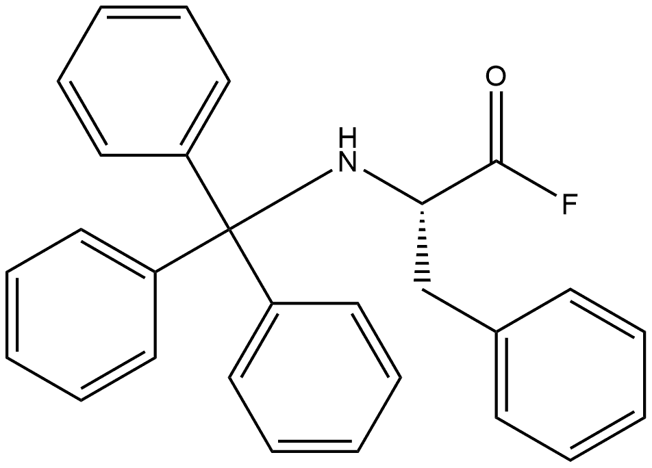 Benzenepropanoyl fluoride, α-[(triphenylmethyl)amino]-, (αS)- Structural