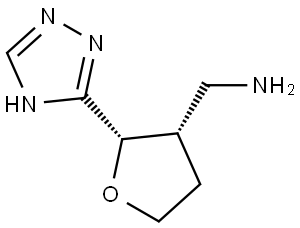 rac-[(2R,3R)-2-(1H-1,2,4-triazol-5-yl)oxolan-3-yl]methanamine Structural