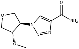 rac-1-[(3R,4S)-4-methoxyoxolan-3-yl]-1H-1,2,3-triazole-4-carboxamide, trans Structural
