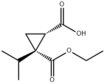 rac-(1R,2R)-2-(ethoxycarbonyl)-2-(propan-2-yl)cyclopropane-1-carboxylic acid Structural