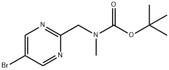 tert-butyl N-[(5-bromopyrimidin-2-yl)methyl]-N-methylcarbamate Structural