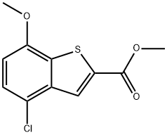 Benzo[b]thiophene-2-carboxylic acid, 4-chloro-7-methoxy-, methyl ester Structural