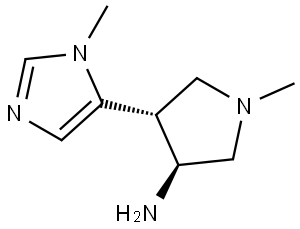 rac-(3R,4S)-1-methyl-4-(1-methyl-1H-imidazol-5-yl)pyrrolidin-3-amine, trans Structural