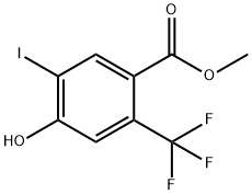 methyl 4-hydroxy-5-iodo-2-(trifluoromethyl)benzoate Structural