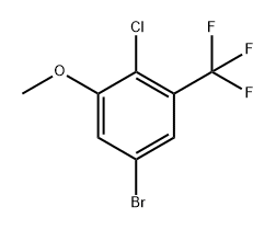 Benzene, 5-bromo-2-chloro-1-methoxy-3-(trifluoromethyl)- Structural