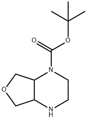 Furo[3,4-b]pyrazine-1(2H)-carboxylic acid, hexahydro-, 1,1-dimethylethyl ester Structural