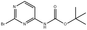 Carbamic acid, N-(2-bromo-4-pyrimidinyl)-, 1,1-dimethylethyl ester Structural