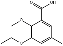 Benzoic acid, 3-ethoxy-2-methoxy-5-methyl- Structural